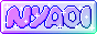 pastel glitter button saying NYAOI